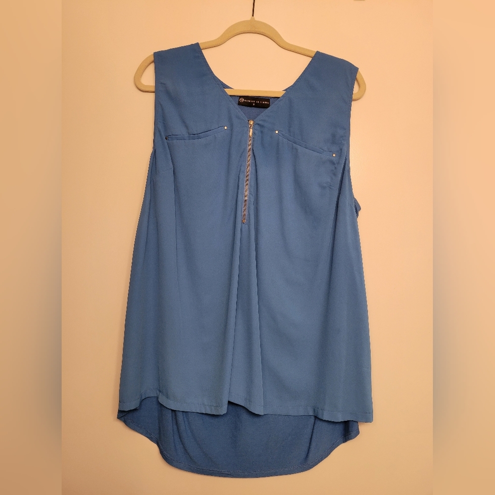 Fashion to Figure Light Blue Sleeveless Blouse
